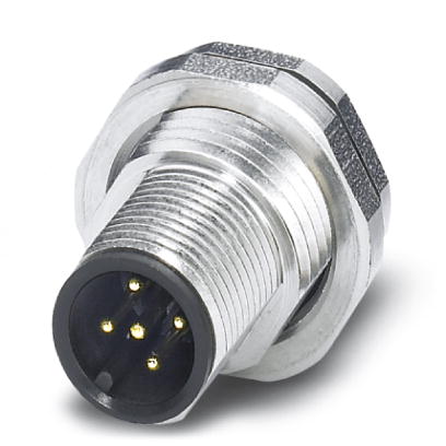 Phoenix Contact M12 Receptacle; SACC-DSI-M12MS-5CON-L180 VA; Male; 5-Pin; A - Standard Key; Rear Mount; PCB